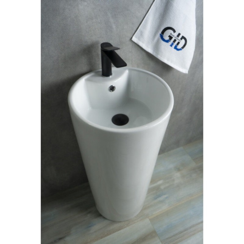 Раковина Gid Autonomo Nb131 81112, 40 см, фаянс, напольная, белая