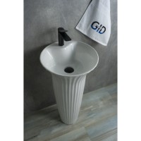 Раковина Gid Autonomo Nb132 81113, 41 см, фаянс, напольная, белая