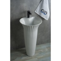 Раковина Gid Autonomo Nb132 81113, 41 см, фаянс, напольная, белая