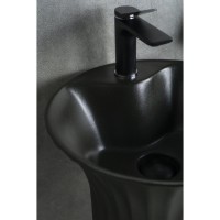 Раковина Gid Autonomo Nb132bg 81114, 41 см, фаянс, напольная, черный графит