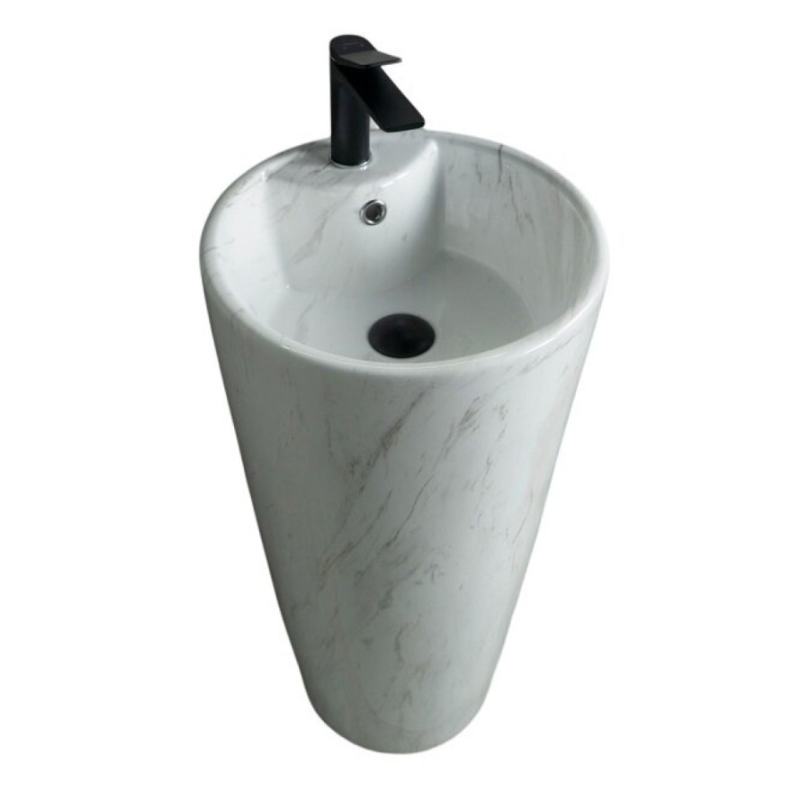 Раковина Gid Autonomo Nb131wgs 81115, 40 см, фаянс, напольная, под камень глянцевая