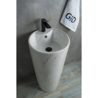 Раковина Gid Autonomo Nb131wgs 81115, 40 см, фаянс, напольная, под камень глянцевая