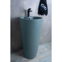 Раковина Gid Autonomo Nb131gm 81116, 40 см, фаянс, напольная, зеленая хаки