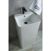 Раковина Gid Autonomo Nb148 81117, 41 см, фаянс, напольная, белая