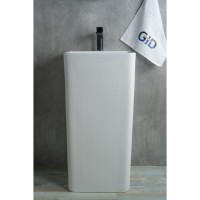 Раковина Gid Autonomo Nb148 81117, 41 см, фаянс, напольная, белая