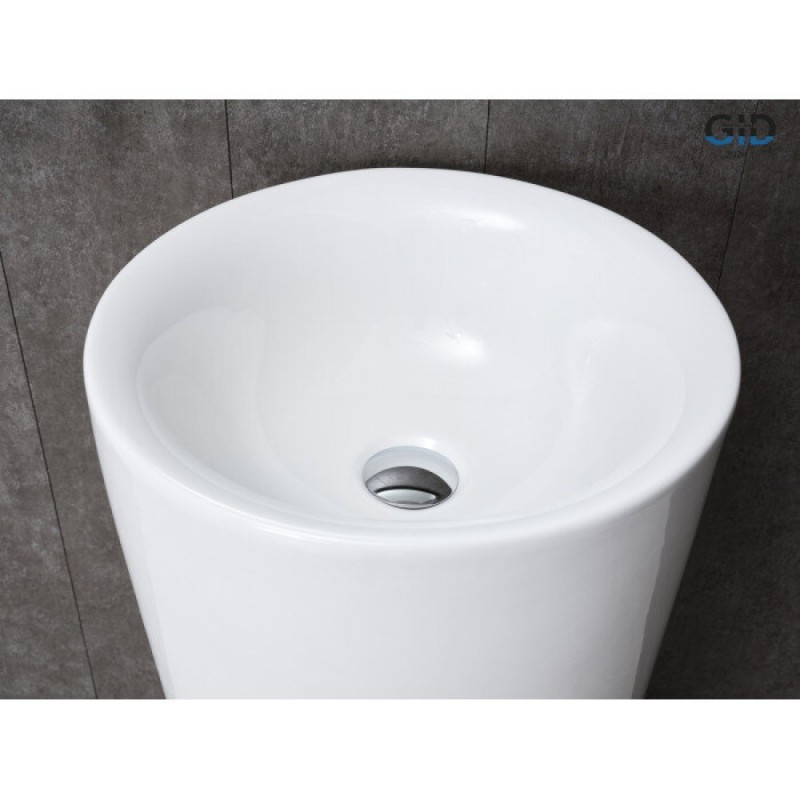 Раковина Gid Autonomo Nb130w 81118, 41 см, фаянс, напольная, белая