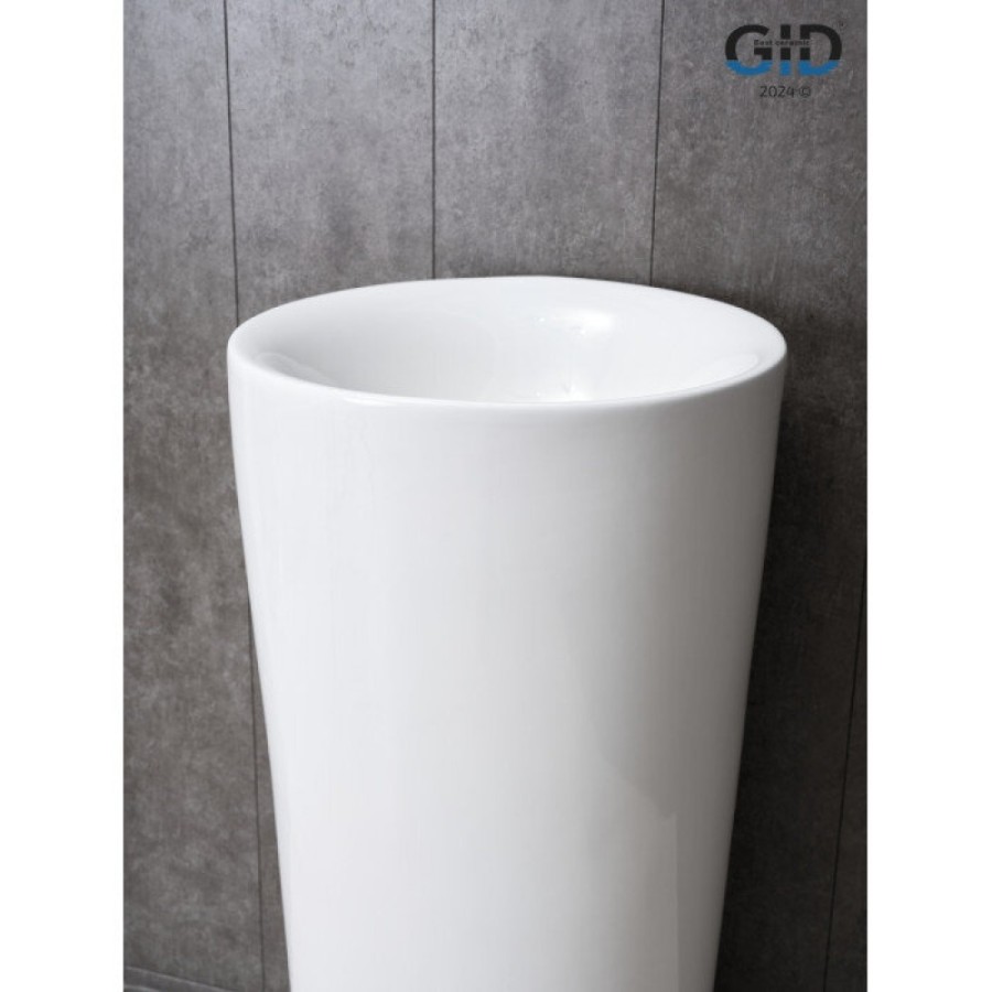 Раковина Gid Autonomo Nb130w 81118, 41 см, фаянс, напольная, белая
