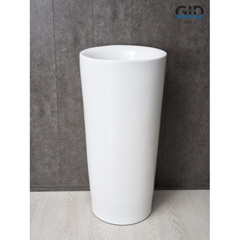 Раковина Gid Autonomo Nb130w 81118, 41 см, фаянс, напольная, белая