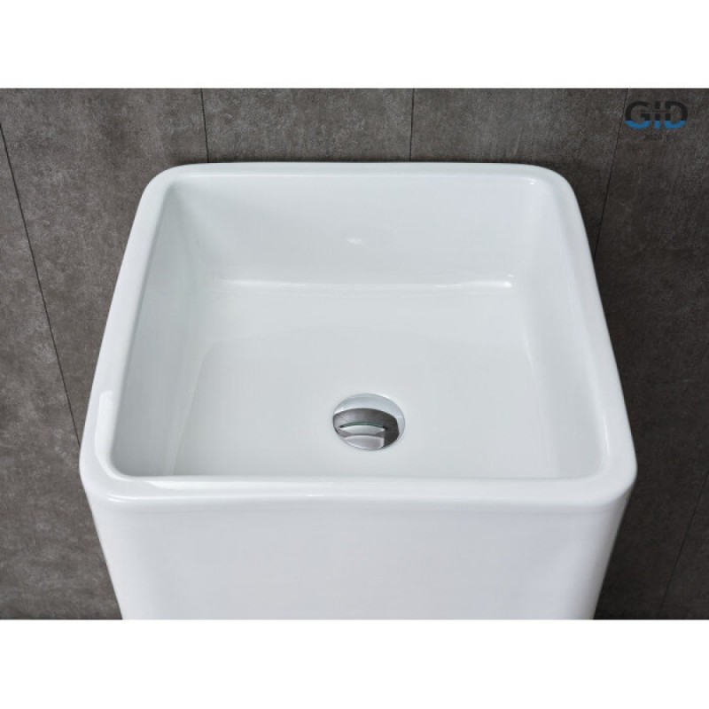 Раковина Gid Autonomo Nb149 81119, 41 см, фаянс, напольная, белая
