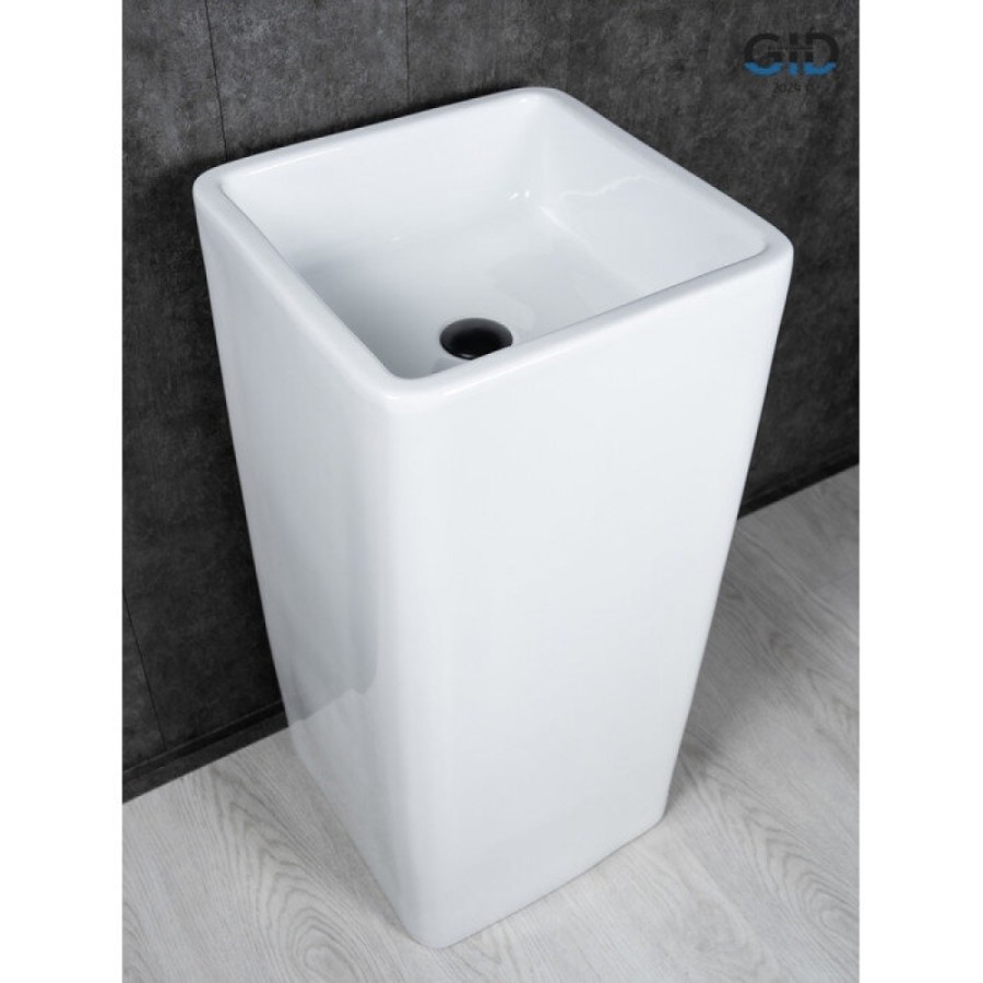Раковина Gid Autonomo Nb149 81119, 41 см, фаянс, напольная, белая