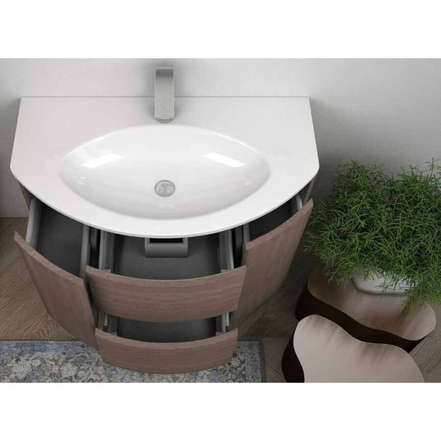 Раковина Cezares Eden 82399, 92 см, extra light, стекло белый