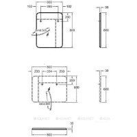 Зеркало Geberit myDay 824360000, 60 см, с LED подсветкой, белое