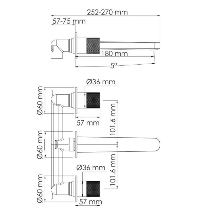 Смеситель для раковины WasserKRAFT Schunter, золото матовое, 8245
