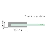 Стеклянная шторка на ванну WasserKraft Schunter 82S02-100, распашная/раздвижная, двухстворчатая, стекло прозрачное, профиль золото
