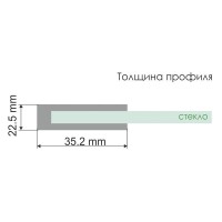 Стеклянная шторка на ванну WasserKraft Schunter 82S02-80, распашная/раздвижная, двухстворчатая, стекло прозрачное, профиль золото
