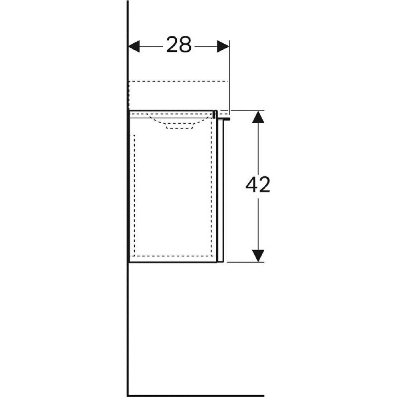Тумба под раковину Geberit iCon 840037000, 40 см, цвет белый