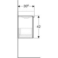 Тумба под раковину Geberit iCon 840052000, 52 см, подвесная, цвет белый глянец