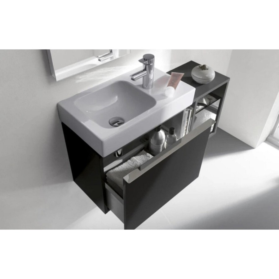 Тумба под раковину Geberit iCon 840052000, 52 см, подвесная, цвет белый глянец