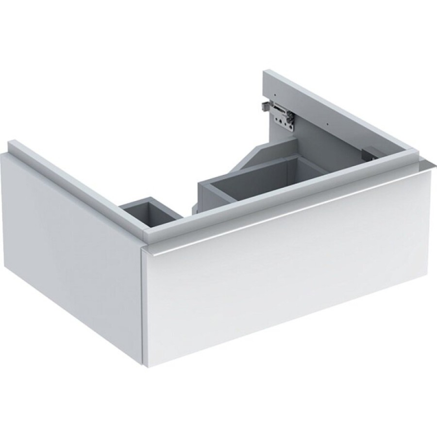Тумба под раковину Geberit iCon 840275000, 74 см, подвесная, цвет белый глянец