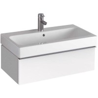 Тумба под раковину Geberit iCon 840275000, 74 см, подвесная, цвет белый глянец
