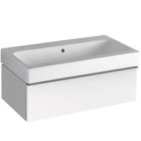 Тумба под раковину Geberit iCon 840275000, 74 см, подвесная, цвет белый глянец