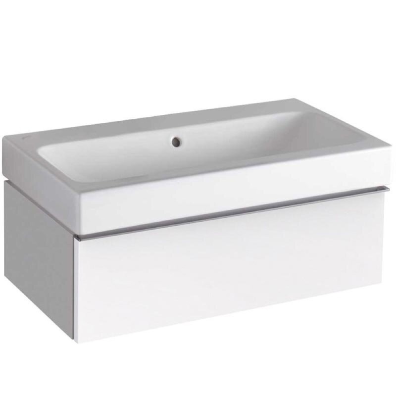 Тумба под раковину Geberit iCon 840275000, 74 см, подвесная, цвет белый глянец
