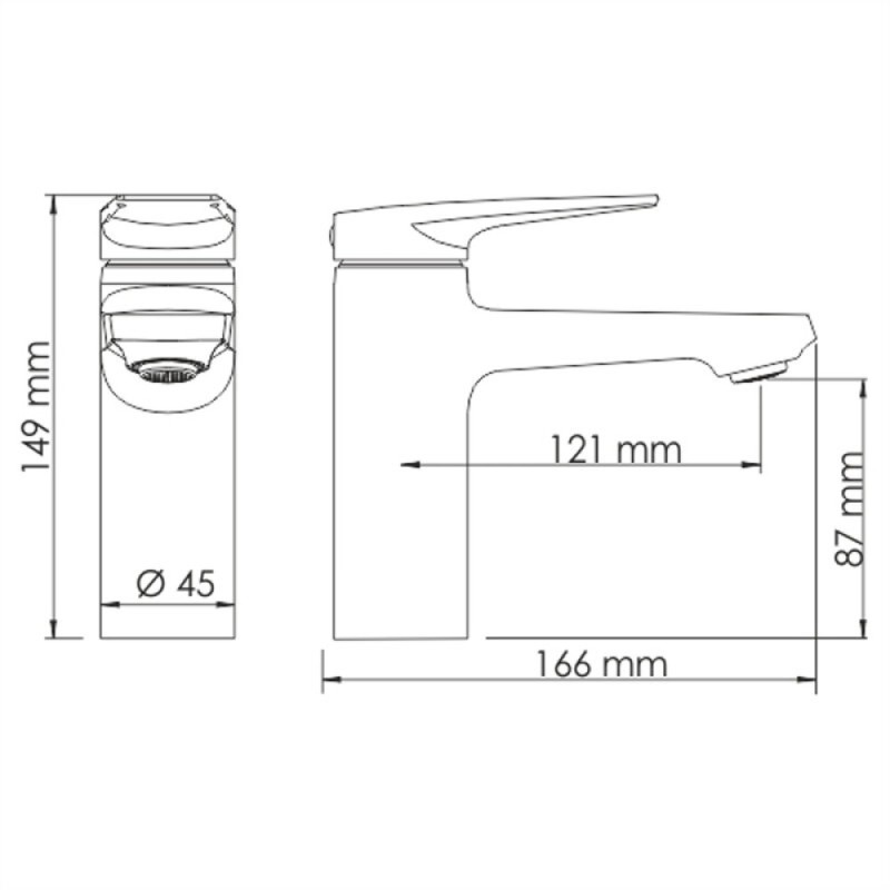 Смеситель WasserKRAFT 8403 для раковины, вороненая сталь, gunmetal