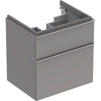 Тумба под раковину Geberit iCon 840362000, 60 см, подвесная, цвет платиновый
