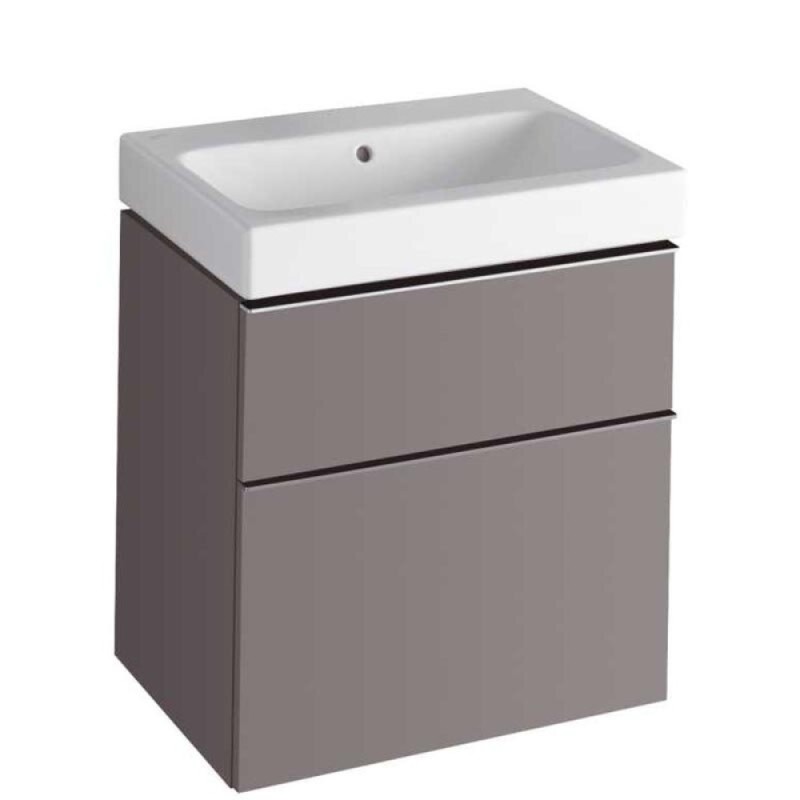 Тумба под раковину Geberit iCon 840362000, 60 см, подвесная, цвет платиновый