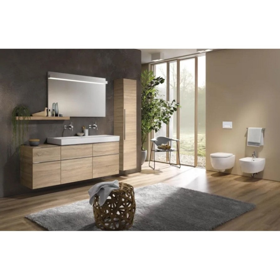 Тумба под раковину Geberit iCon 840375000, 74 см, подвесная, цвет белый глянец