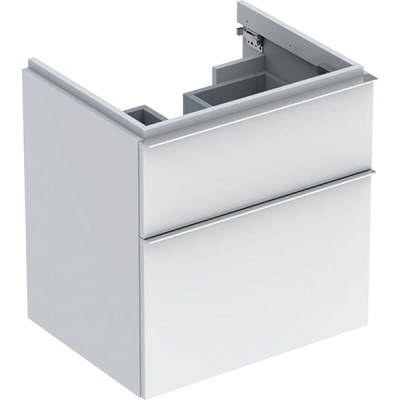 Тумба под раковину Geberit iCon 840375000, 74 см, подвесная, цвет белый глянец