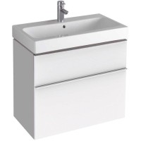Тумба под раковину Geberit iCon 840375000, 74 см, подвесная, цвет белый глянец