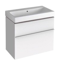 Тумба под раковину Geberit iCon 840375000, 74 см, подвесная, цвет белый глянец