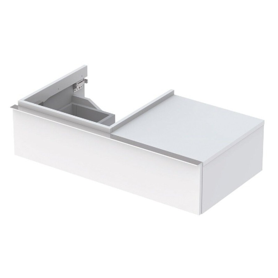 Тумба под раковину Geberit iCon 840490000/840590000, 89 см, L/R, подвесная, цвет белый глянец