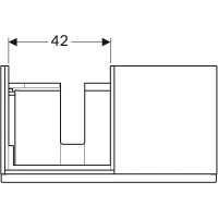 Тумба под раковину Geberit iCon 840490000/840590000, 89 см, L/R, подвесная, цвет белый глянец