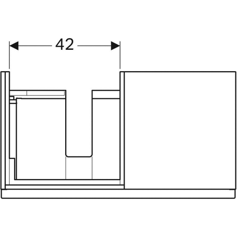 Тумба под раковину Geberit iCon 840490000/840590000, 89 см, L/R, подвесная, цвет белый глянец