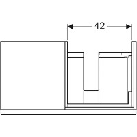 Тумба под раковину Geberit iCon 840490000/840590000, 89 см, L/R, подвесная, цвет белый глянец