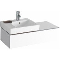Тумба под раковину Geberit iCon 840490000/840590000, 89 см, L/R, подвесная, цвет белый глянец