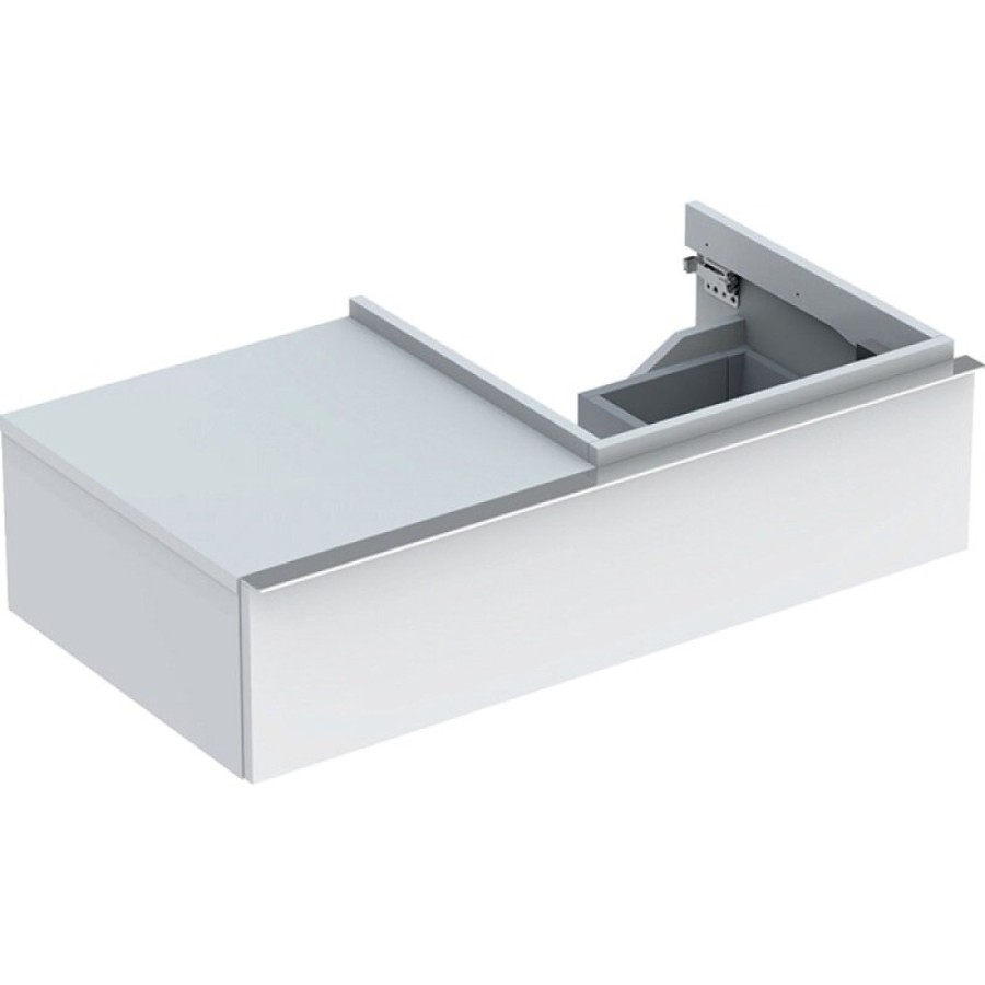 Тумба под раковину Geberit iCon 840490000/840590000, 89 см, L/R, подвесная, цвет белый глянец