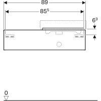 Тумба под раковину Geberit iCon 840490000/840590000, 89 см, L/R, подвесная, цвет белый глянец