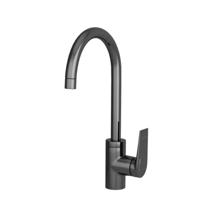 Смеситель WasserKRAFT 8407 для кухонной мойки, вороненая сталь, gunmetal