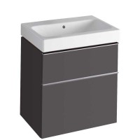 Тумба под раковину Geberit iCon 841361000, 60 см, подвесная, цвет темно-серый матовый