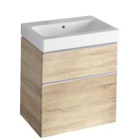 Тумба под раковину Geberit iCon 841362000, 60 см, подвесная, цвет натуральный дуб