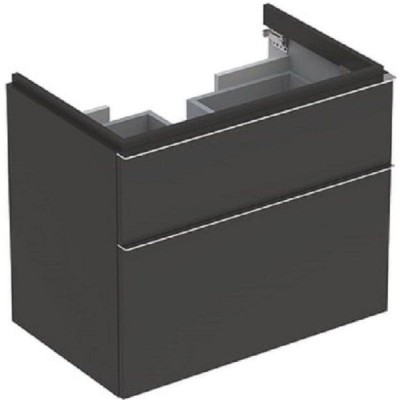 Тумба под раковину Geberit iCon 841376000, 74 см, подвесная, цвет темно-серый матовый