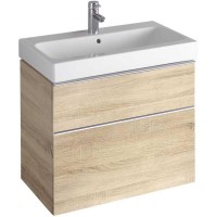 Тумба под раковину Geberit iCon 841377000, 74 см, подвесная, цвет натуральный дуб