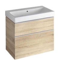 Тумба под раковину Geberit iCon 841377000, 74 см, подвесная, цвет натуральный дуб