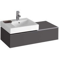 Тумба под раковину Geberit iCon 841491000/841591000, 89 см, L/R, подвесная, цвет тёмно-серый матовый