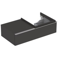 Тумба под раковину Geberit iCon 841491000/841591000, 89 см, L/R, подвесная, цвет тёмно-серый матовый