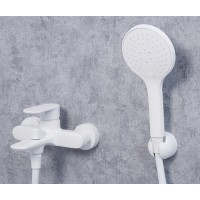 Смеситель WasserKRAFT для ванны и душа, цвет белый Soft-touch, 8501