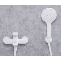 Смеситель WasserKRAFT для ванны и душа, цвет белый Soft-touch, 8501